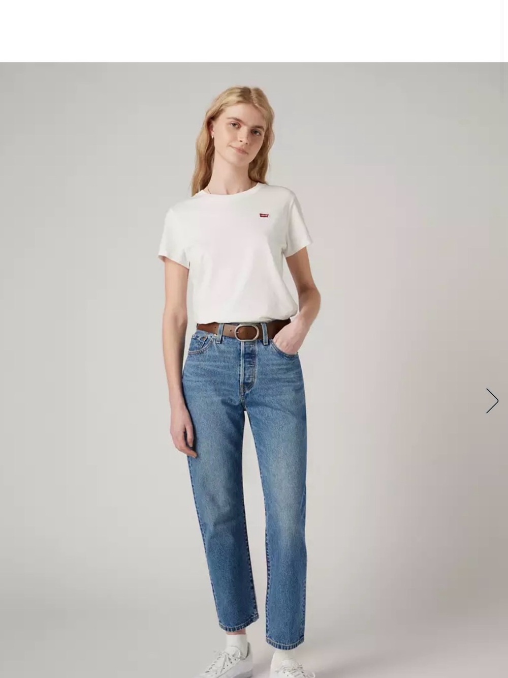 Levi's 501 original cropped jeans - rare red tab